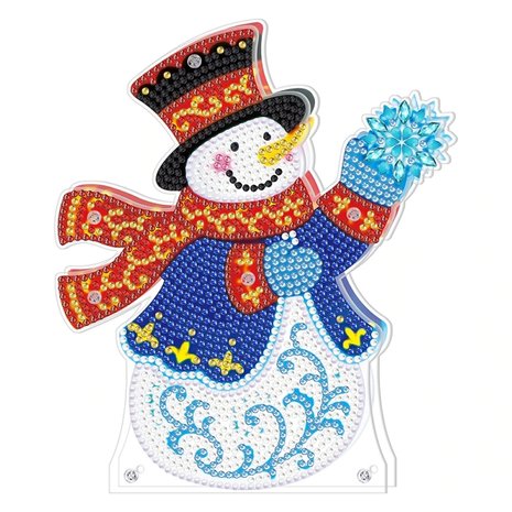 Diamond Painting Christmas Lampadaire 06 (Bonhomme de neige)