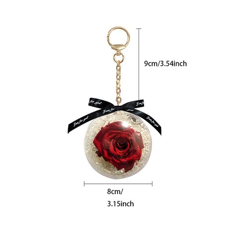 Pendentif Sphère avec rose modèle A (9cm) - Saint Valentin - Fête des Mères ASTUCE
