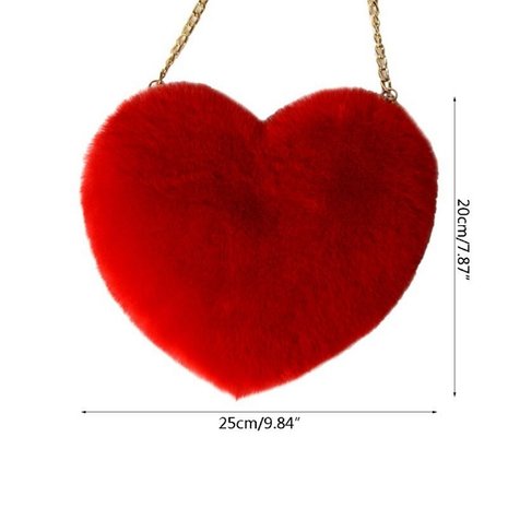 Sac Peluche Coeur Rouge 25cm - Saint Valentin - Fête des Mères ASTUCE