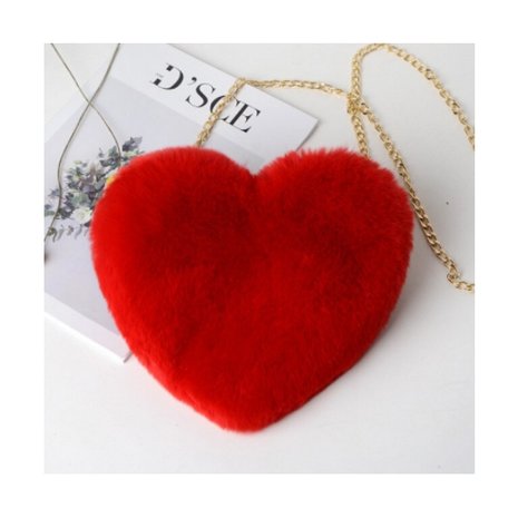 Sac Peluche Coeur Rouge 25cm - Saint Valentin - Fête des Mères ASTUCE