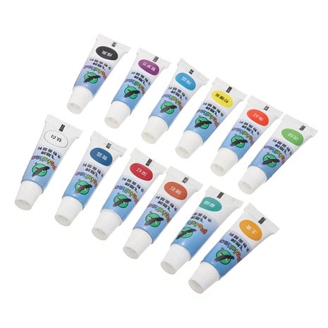 Peinture acrylique Set mini 12 couleurs avec pinceau (12 x 5ml)