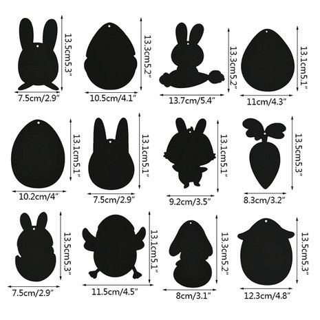 Scratch Drawing set Pendentifs de Pâques Large (12 pièces)