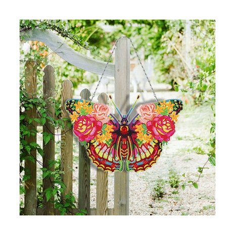 Diamant Peinture Ornement Suspendu Papillon (30cm)