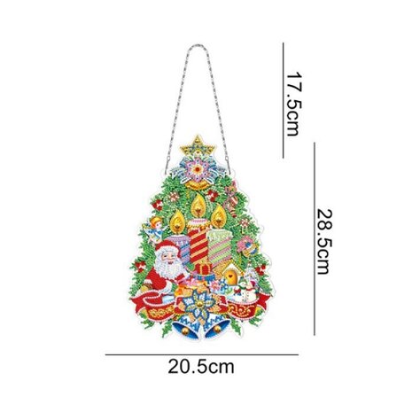 Décoration de Noël à suspendre pour peinture au diamant avec lumières 26 sapin de Noël (30 cm)