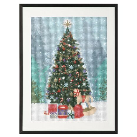 Grafix Diamond Painting Sapin de Noël 30x40cm - Rond