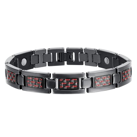 Bracelet Titane Magnétique (homme) Noah Red