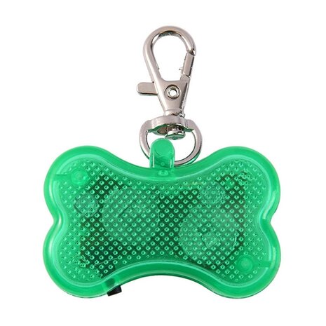Os illuminé à led avec clip pour collier de chien (Vert)