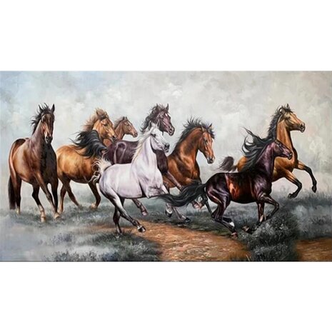 Diamond Painting Running Horses 02 (taille et forme des pierres au choix)