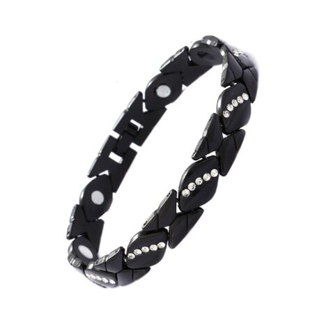 Bracelet Magnétique Acier (femme) Fey 01 (Noir)