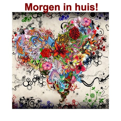 Diamond Painting Bloemen Hart 30x30cm