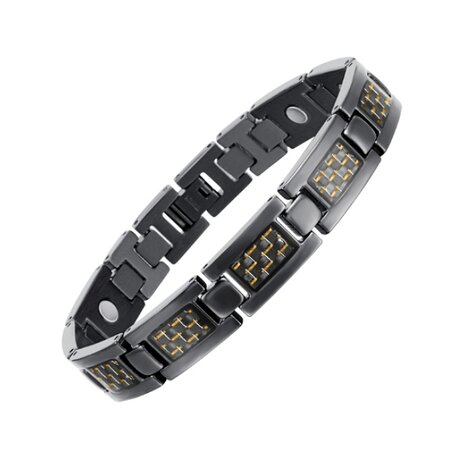 Bracelet Titane Magnétique (homme) Noah Jaune