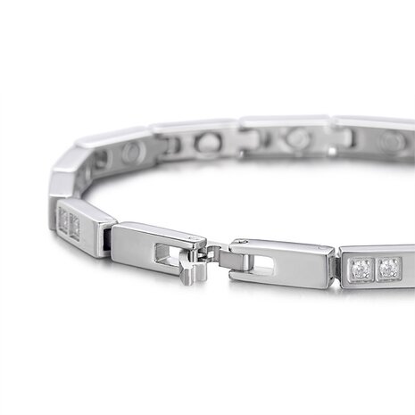 Bracelet en acier magnétique (femme) Emmy (couleur argent)