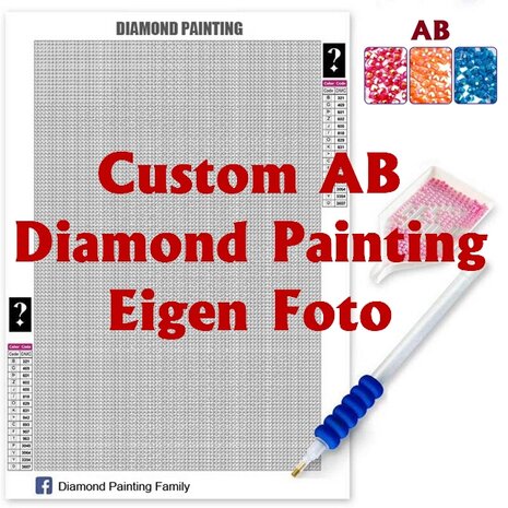 *Diamond Painting Own Photo AB - Pierres carrées (Custom) (Full)