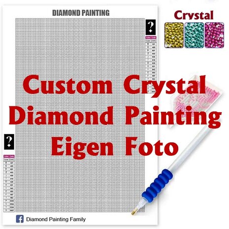 *Diamond Painting Own Photo Crystal - Pierres carrées (Custom) (Full)