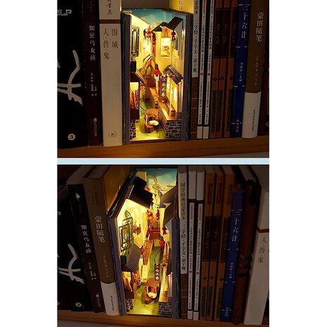 Maison de bricolage miniature Book Nook TC10 (y compris l'éclairage et le cache anti-poussière)