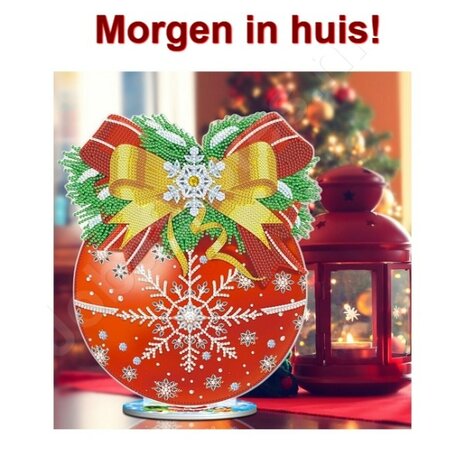 Diamond Painting Staand Kerst Ornament Kerstbal (30cm)