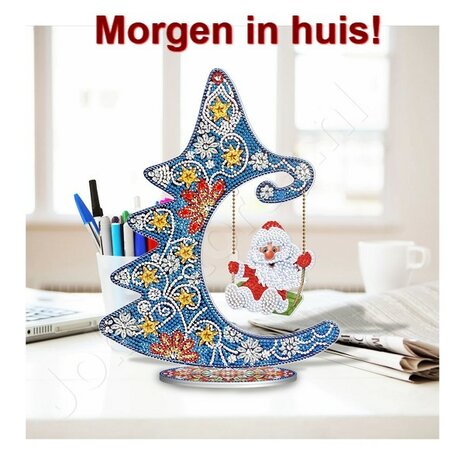 Diamond Painting Kerstboom op standaard 05 (met kerstman)