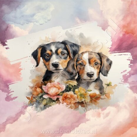 Diamond Painting Aquarel Hond - Beagle