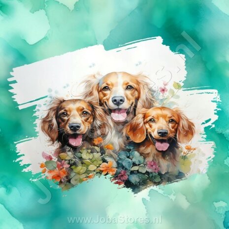 Diamond Painting Aquarel Hond - Cocker Spaniel