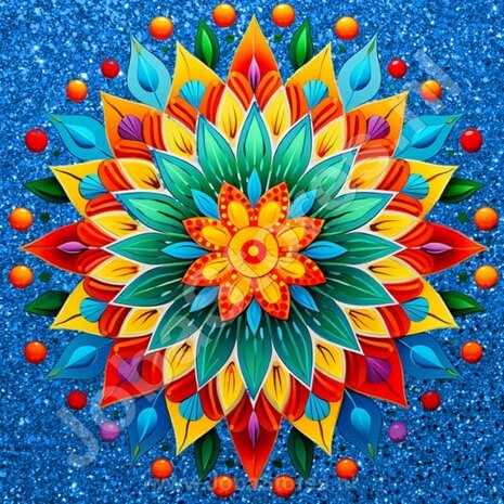 Diamond Painting Mandala Blauw