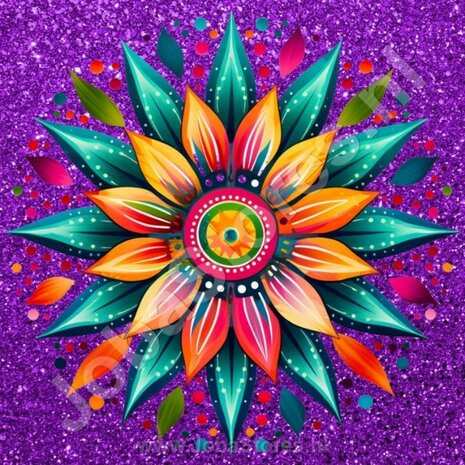 Diamond Painting Mandala Paars