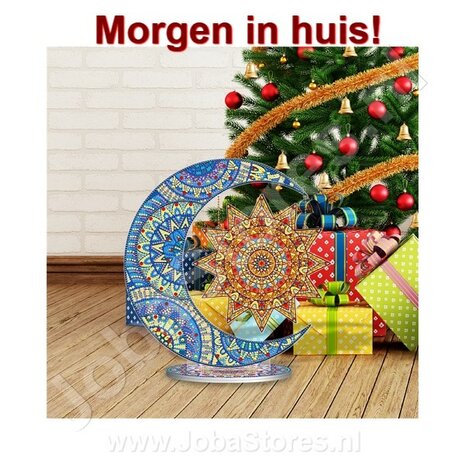 Diamond Painting Zon en Maan op standaard (30cm)