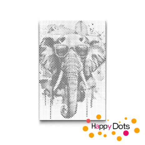 HappyDots DOT Painting Gekke dieren - Olifant
