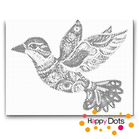 HappyDots DOT Painting Mandala Dieren 09 - Vogel - 40x50cm