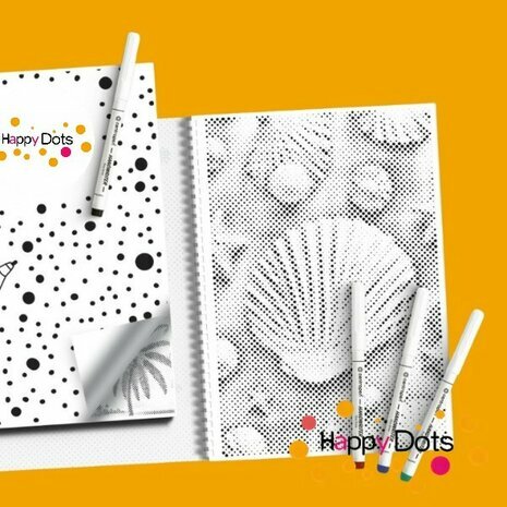 HappyDots DOT Painting Kleurboek Zomer - 20 stippelschilderijen