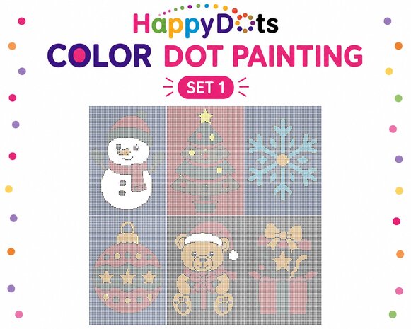 HappyDots Color DOT Kit de peinture No&euml;l A4