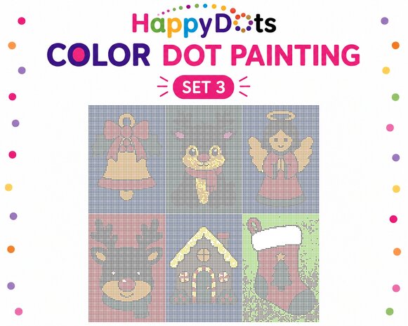 HappyDots Color DOT Kit de peinture No&euml;l A4