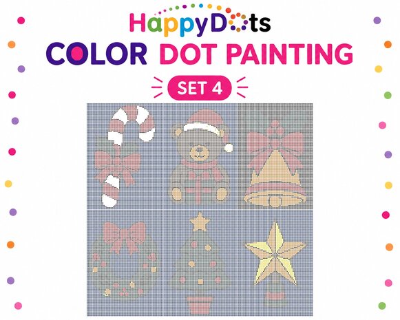 HappyDots Color DOT Kit de peinture No&euml;l A4