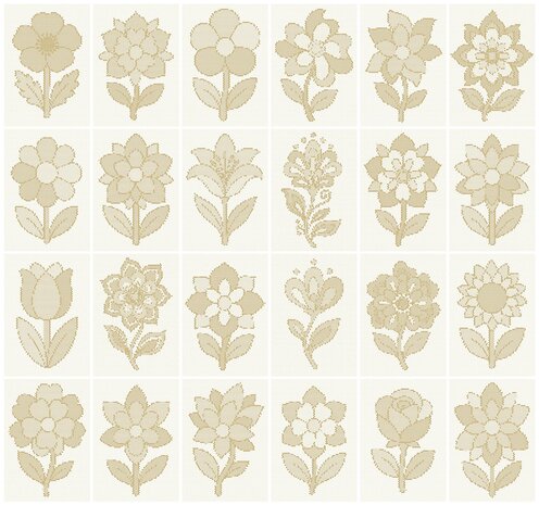 HappyDots DOT Painting Value Pack Fleurs (24 pi&egrave;ces)