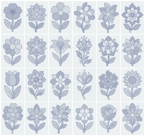 HappyDots DOT Painting Value Pack Fleurs (24 pi&egrave;ces)