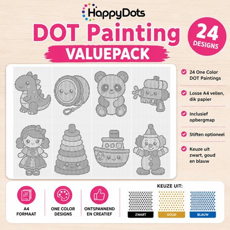 Coffret de 24 jouets de peinture &agrave; pois HappyDots