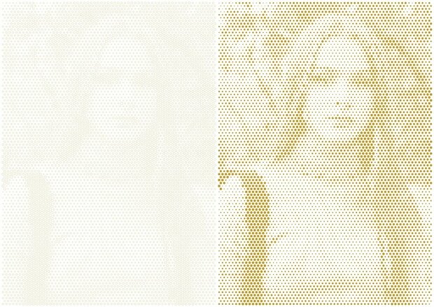 DOT Painting van eigen foto A4 Goud inclusief 1 acryl stift (papier)