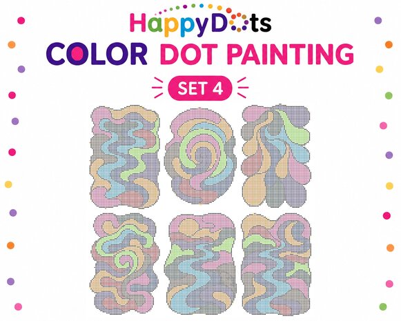 Ensemble de peinture &agrave; points de couleur HappyDots, lignes A4