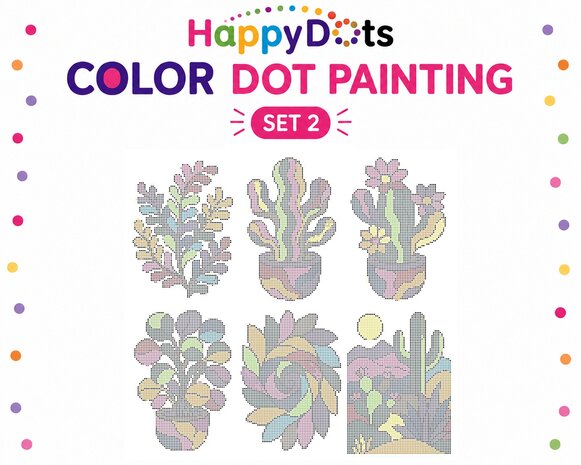 HappyDots Color DOT Painting set Cactus A4