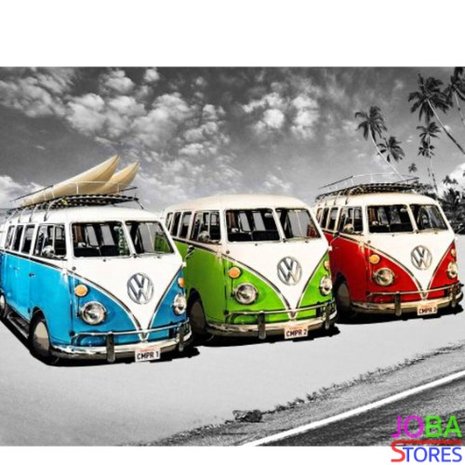 Diamond Painting Volkswagen Busjes 40x50cm