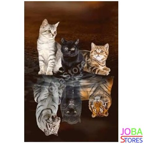 Diamond Painting Chatons-Grands Chats 30x40cm 30x40cm