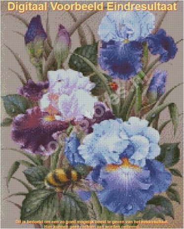 Diamond Painting Fleurs avec Abeille 40x50cm