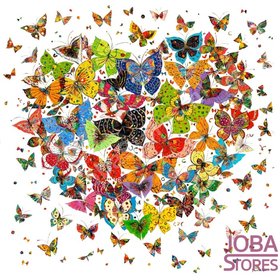 Diamond Painting Coeur de Papillon 30x30cm