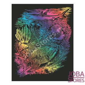 Kras Tekening Senior "Sequin Art" Vissen Regenboog