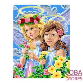 Schilderen op nummer "Sequin Art" Junior Engeltjes