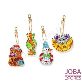 Diamond Painting Set de porte-clés Noël 11 (4 pièces)