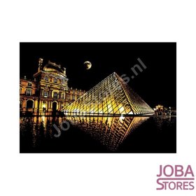 Dessin à gratter Grand Louvre "Ville colorée" (41x29cm)