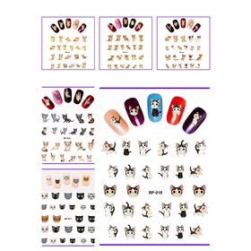 Set Stickers Ongles Chats (150 stickers)