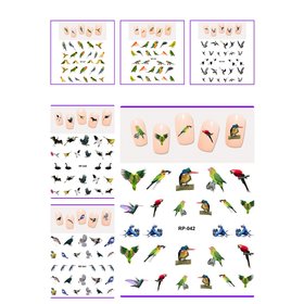 Set de Stickers Ongles Oiseaux (150 stickers)