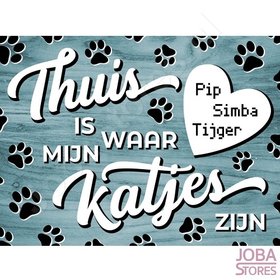 Diamond Painting Custom Katjes Blauw (Groot Formaat)