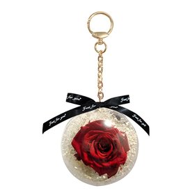 Pendentif Sphère avec rose modèle A (9cm) - Saint Valentin - Fête des Mères ASTUCE